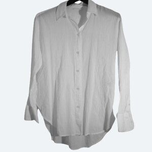 COPY - H&M white airy gauze blouse 100% cotton